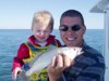 10-1 - Jacob and the Captain with Jacob's first ever keeper weakfish.