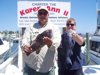 7-14 - Mike with his biggest tog (4 pounds) and Rita with her biggest sea bass (near 3 pounds).