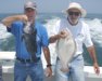 Bill and Tom with sea bass and fluke.