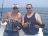 Lisa and Matt with sea bass to 3.5 lbs.