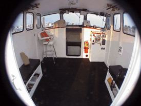 Wheelhouse of the charterboat